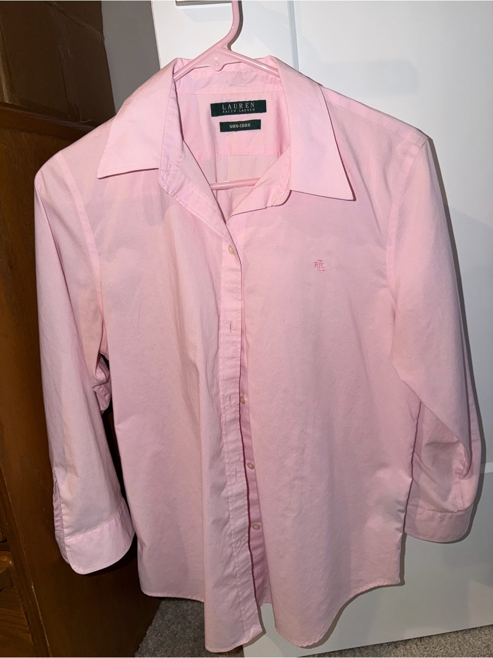 Lauren Ralph Lauren Pink Non-Iron Classic Button-Down Shirt